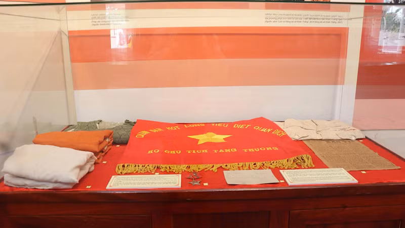 Các hiện vật được trưng bày.