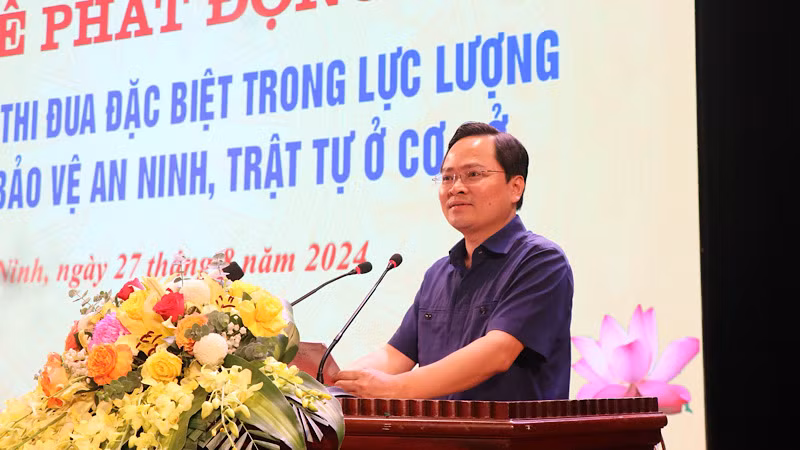 Đồng chí Nguyễn Anh Tuấn, Bí thư Tỉnh ủy Bắc Ninh phát biểu chỉ đạo tại Lễ phát động.