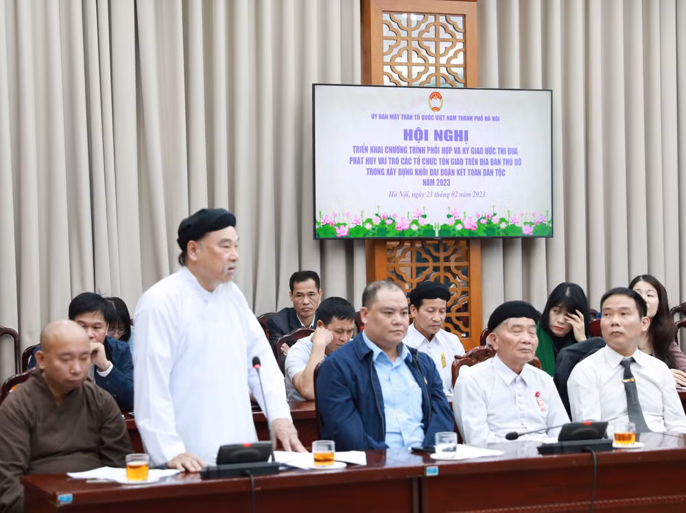 Ý kiến phát biểu của các tôn giáo tại Hội nghị.