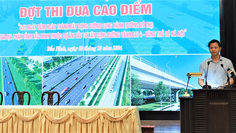 Chủ tịch Ủy ban nhân dân tỉnh Bắc Ninh Vương Quốc Tuấn phát động đợt thi đua cao điểm.