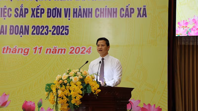 Đồng chí Vương Quốc Tuấn, Chủ tịch Ủy ban nhân dân tỉnh Bắc Ninh phát biểu chỉ đạo.