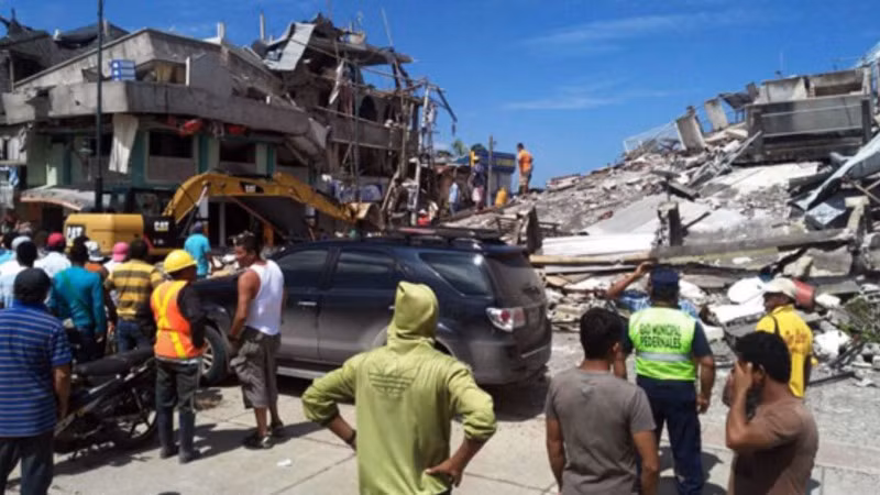 Ảnh minh họa: Trận động đất ở thành phố Chone, tỉnh Manabi, Ecuador, năm 2016. (Ảnh: Tân Hoa xã)