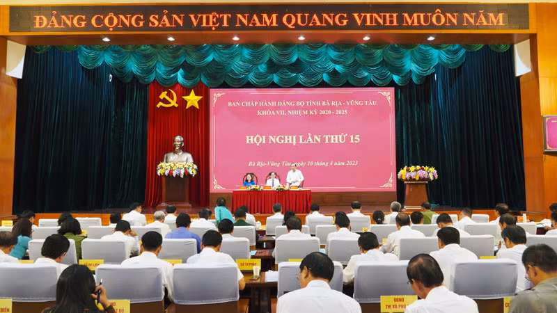 Hội nghị lần thứ 15 Ban Chấp hành Đảng bộ tỉnh Bà Rịa-Vũng Tàu.