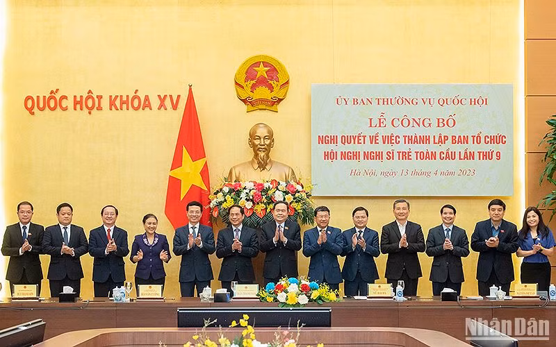 Lễ ra mắt Ban tổ chức Hội nghị Nghị sĩ trẻ toàn cầu lần thứ 9.