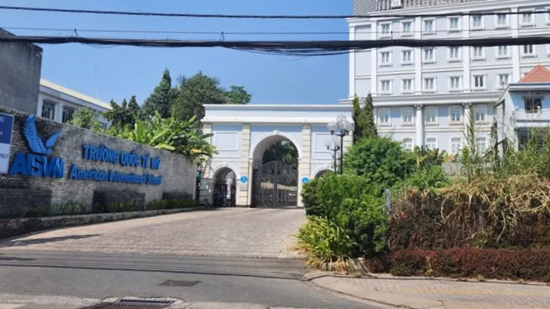 Trường tiểu học, trung học cơ sở và trung học phổ thông Quốc tế Mỹ bị đình chỉ hoạt động 12 tháng. (Ảnh: CTV)