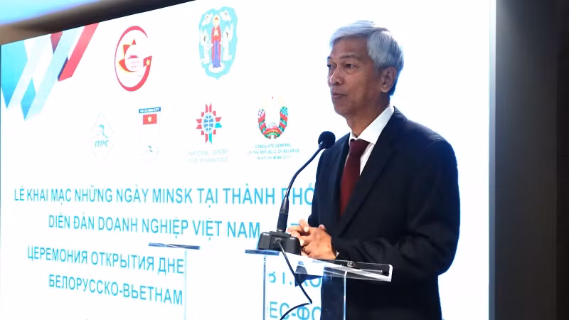 Phó Chủ tịch Ủy ban nhân dân Thành phố Hồ Chí Minh Võ Văn Hoan phát biểu tại sự kiện.