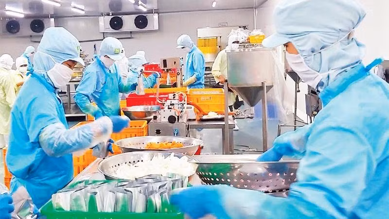 Chế biến hàng xuất khẩu tại Công ty cổ phần Saigon Food (Ảnh: nhandan.vn).
