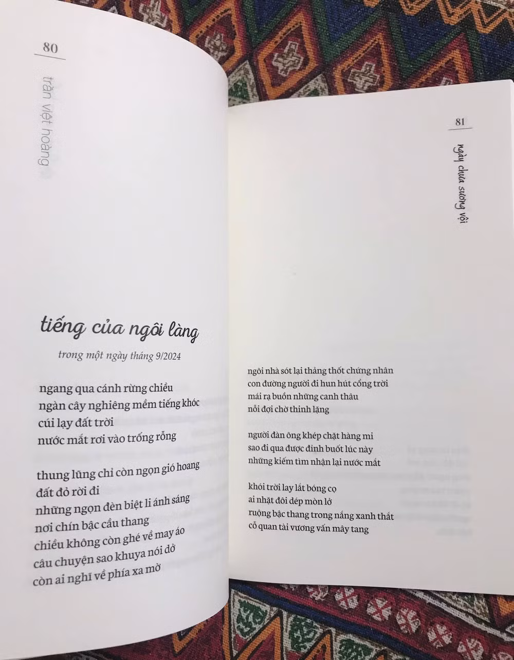 Thơ Trần Việt Hoàng đầy trắc ẩn trước những biến động của đời sống.