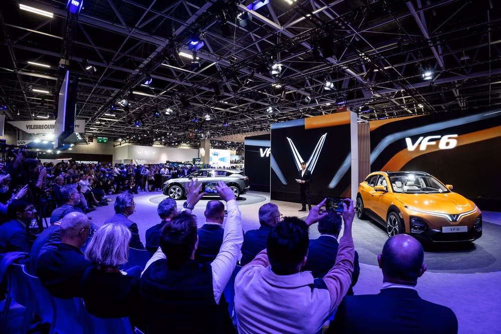 Ô tô điện VinFast tại triển lãm Paris Motor Show 2022.
