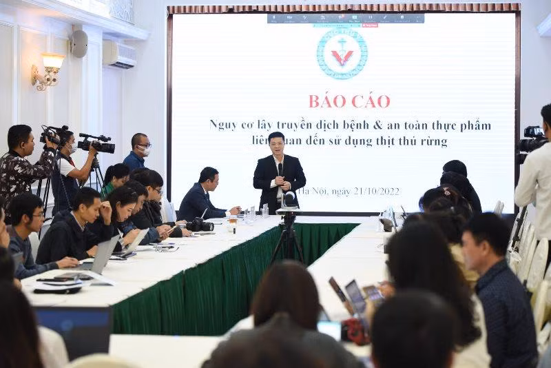 Họp báo Phát động chiến dịch truyền thông thay đổi hành vi tiêu thụ thịt thú rừng của nhóm người tiêu dùng thành thị.