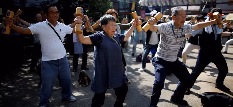 Lần đầu trong lịch sử Nhật Bản có hơn 10% số dân trên 80 tuổi. (Ảnh REUTERS)
