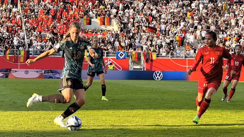 Đội tuyển Đức trong trận giao hữu với tuyển Việt Nam trước World Cup 2023.