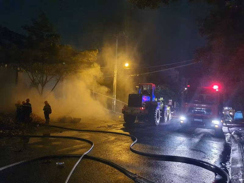 Hiện trường vụ cháy.