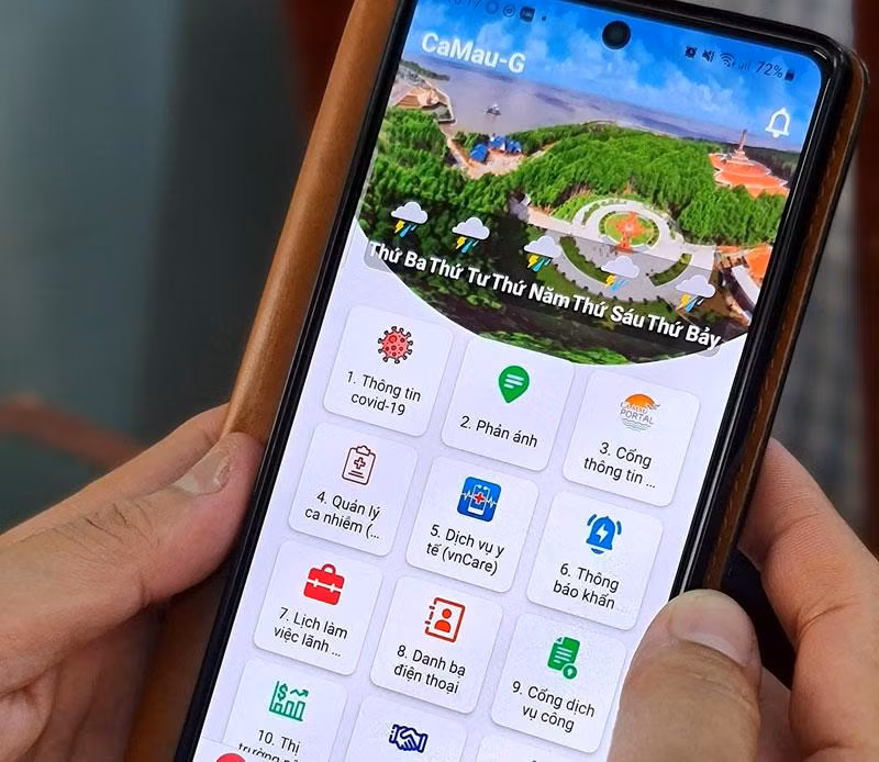Ứng dụng “Cà Mau-G” đang được sử dụng rộng rãi đối với người dân và du khách khi đến với Cà Mau.