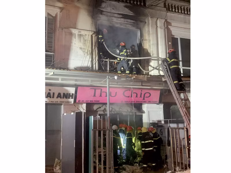 Hiện trường vụ cháy.