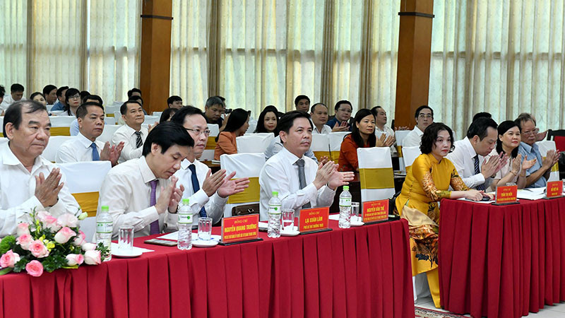 Các đại biểu dự buổi gặp mặt kỷ niệm 75 năm Ngày truyền thống ngành Kiểm tra Đảng.