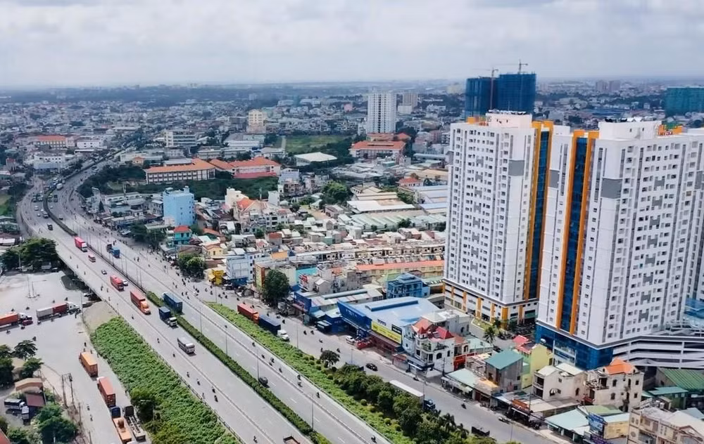 Một góc thành phố Dĩ An, tỉnh Bình Dương.