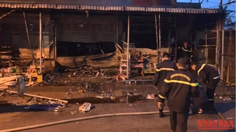 Hiện trường vụ hỏa hoạn.