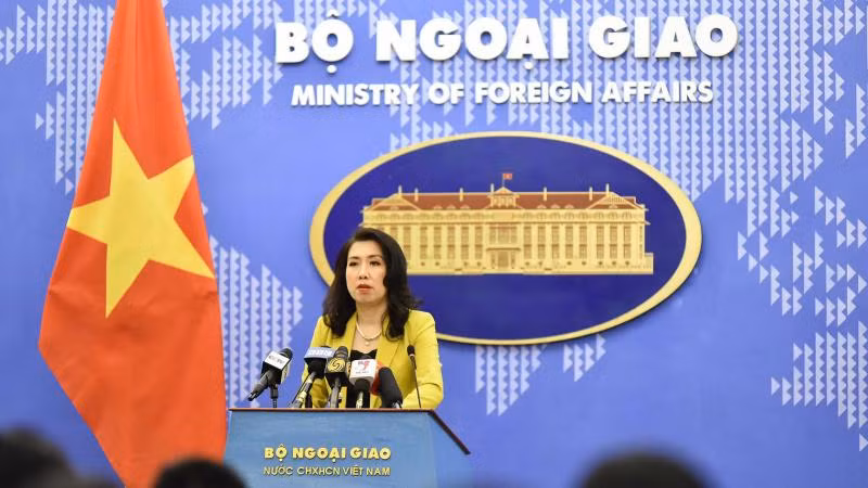 Người phát ngôn Bộ Ngoại giao Lê Thị Thu Hằng. (Ảnh: Báo Thế giới & Việt Nam)