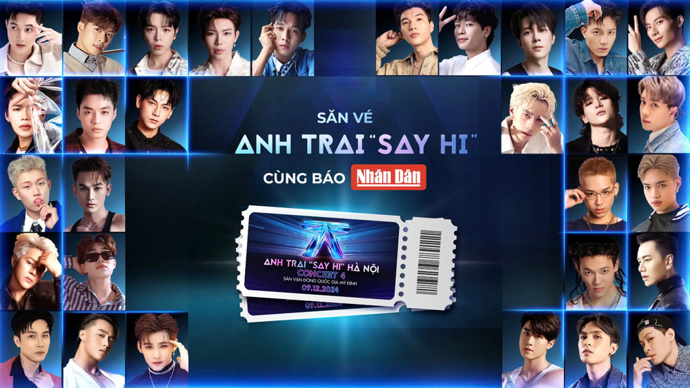100 vé xem concert "Anh trai say hi" dành cho độc giả Báo Nhân Dân tham gia trắc nghiệm về báo chí Việt Nam. (Minh họa: TẠ LƯ)