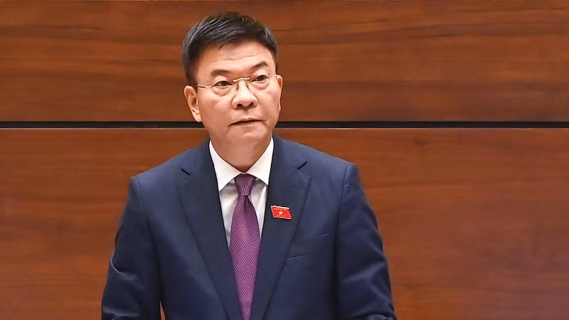 Bộ trưởng Tư pháp Lê Thành Long. Ảnh: Duy Linh