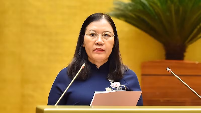 Chủ nhiệm Ủy ban Tư pháp Lê Thị Nga. (Ảnh: Thuỷ Nguyên)