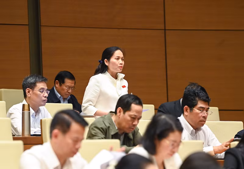 Đại biểu Siu Hương (đoàn Gia Lai). Ảnh: Duy Linh