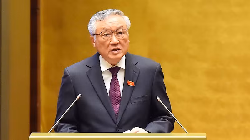 Chánh án Tòa án nhân dân tối cao Nguyễn Hòa Bình. (Ảnh: Thuỷ Nguyên)