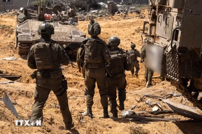 Binh sỹ Israel được triển khai tại Dải Gaza. (Ảnh: THX/TTXVN) 