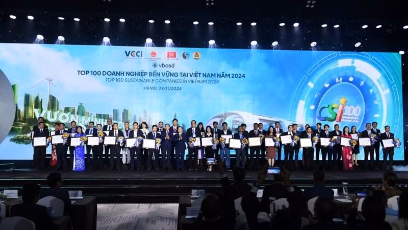14 đơn vị thành viên VRG nằm trong Top 100 Doanh nghiệp bền vững Việt Nam năm 2024.