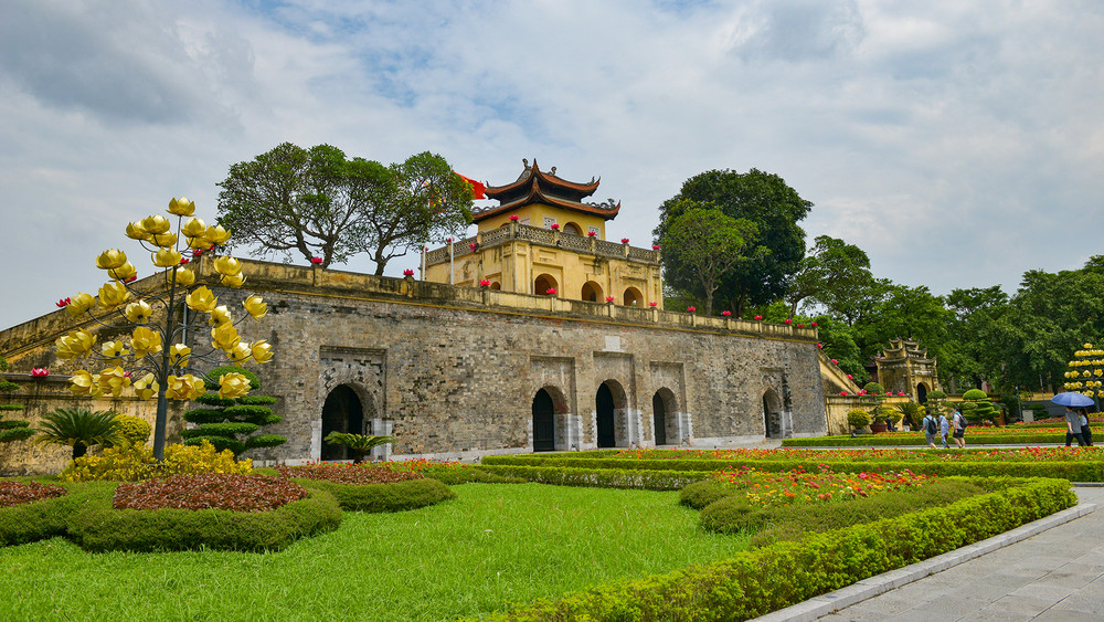Di tích Đoan Môn thuộc Hoàng thành Thăng Long, Hà Nội. (Ảnh THẾ ĐẠI)