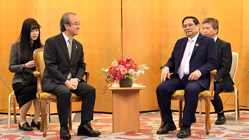 Thủ tướng Phạm Minh Chính tiếp Thống đốc tỉnh Niigata Hanazumi Hideyo.
