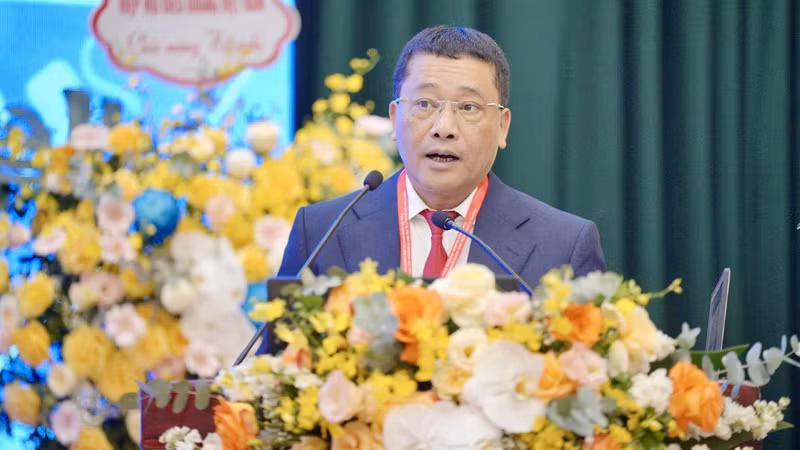 Giáo sư, Tiến sĩ Lê Văn Quảng, Giám đốc Bệnh viện K phát biểu tại hội thảo.