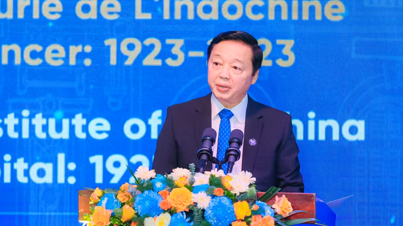 Phó Thủ tướng Chính phủ Trần Hồng Hà phát biểu ý kiến tại Lễ kỷ niệm.