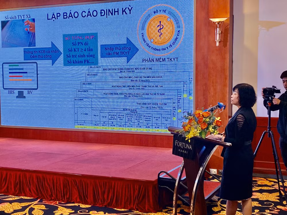 Đại biểu trao đổi công tác chăm sóc sức khỏe bà mẹ-trẻ em, sức khỏe sinh sản tại Hội thảo.
