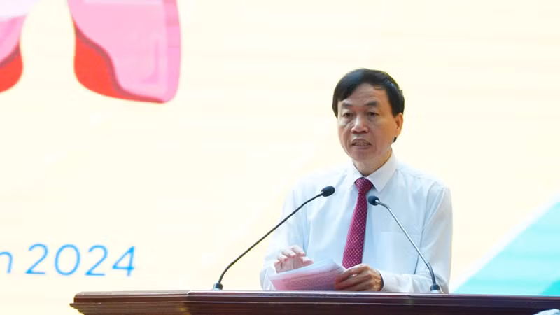 Phó Bí thư Tỉnh ủy, Chủ tịch UBND tỉnh Lai Châu Lê Văn Lương phát biểu tại Lễ phát động.