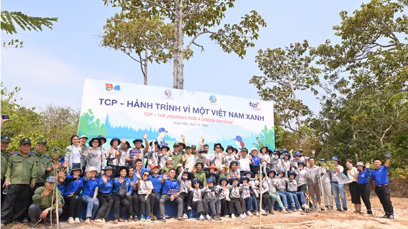 Đoàn viên, thanh niên tại các địa phương tích cực trồng cây xanh trên địa bàn.