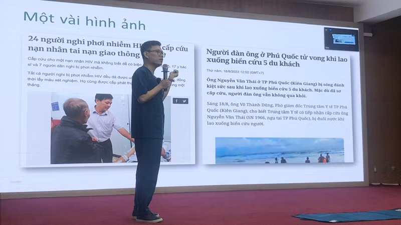 Bác sĩ Ngô Đức Hùng - Trung tâm Cấp cứu A9 (Bệnh viện Bạch Mai) chia sẻ thông tin tại chương trình