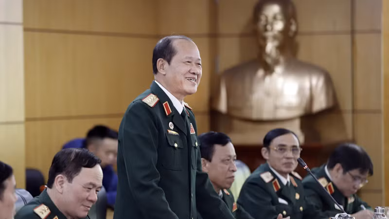 Thượng tướng Bế Xuân Trường phát biểu ý kiến tại Lễ Ký kết.