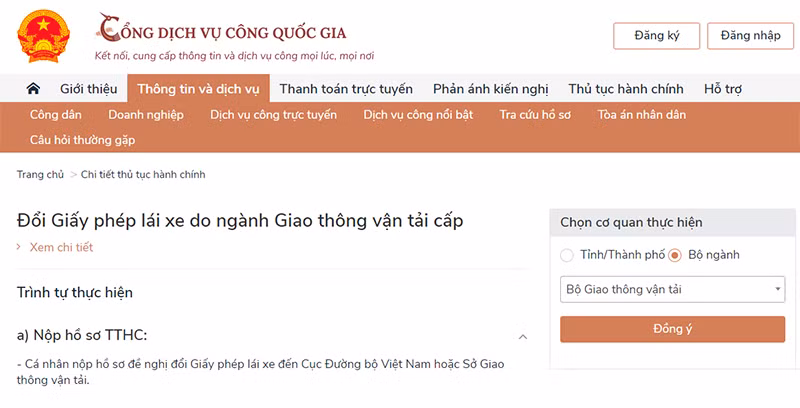 Dịch vụ công đổi giấy phép lái xe trực tuyến chưa thu hút người dân.