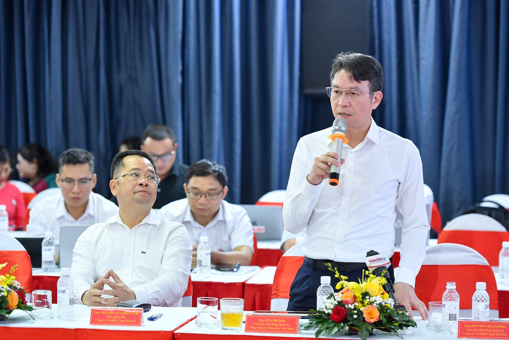 Ông Lê Anh Sơn phát biểu tại hội thảo. (Ảnh: THÀNH ĐẠT)
