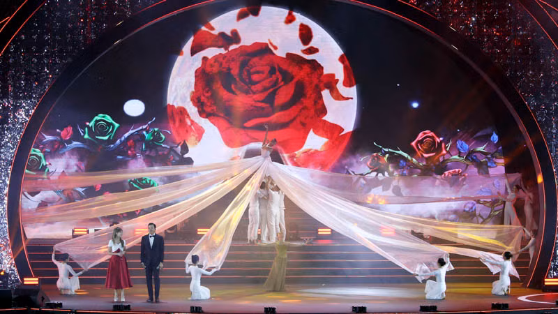 Một tiết mục biểu diễn nghệ thuật trong đêm khai mạc.