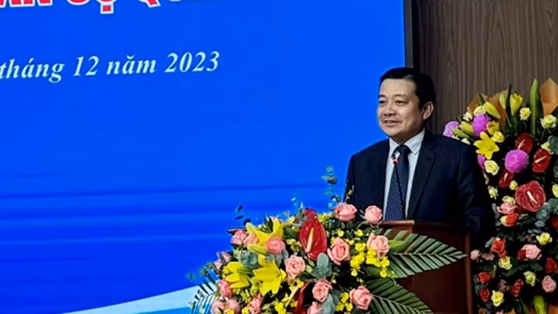 Tổng Giám đốc VNPT Huỳnh Quang Liêm phát biểu ý kiến tại buổi lễ.