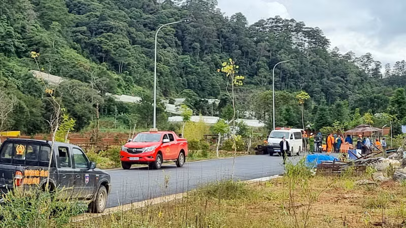 Các lực lượng được huy động để triển khai công tác tìm kiếm nạn nhân.