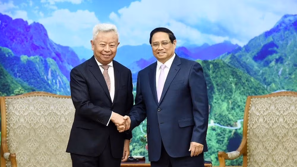 Thủ tướng Phạm Minh Chính tiếp ông Kim Lập Quần, Chủ tịch Ngân hàng Đầu tư cơ sở hạ tầng châu Á (AIIB).