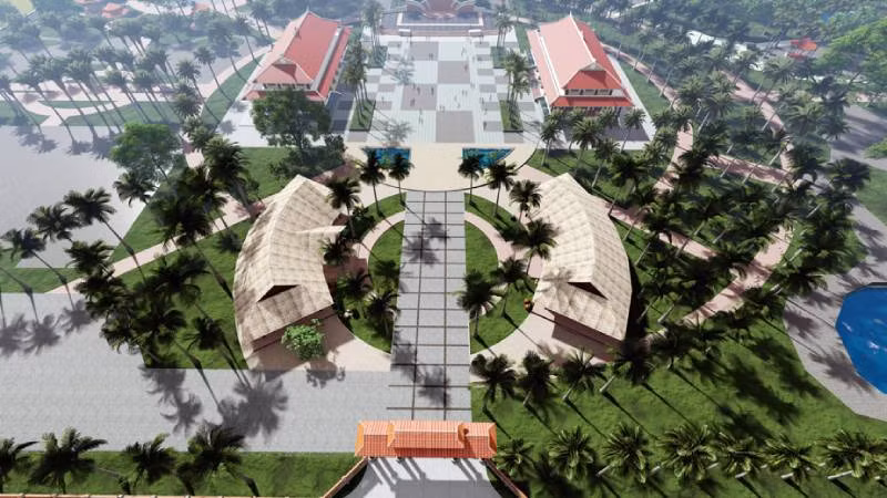 Phối cảnh Khu di tích lịch sử-văn hóa Bưng Lạc Địa. (Ảnh: HOÀNG TRUNG)