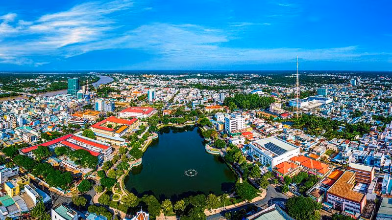 Tỉnh Bến Tre phát triển đô thị theo hướng xanh - thông minh - bền vững. (Ảnh: TRUNG HIẾU)