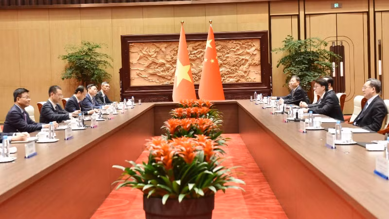 Toàn cảnh cuộc hội đàm.