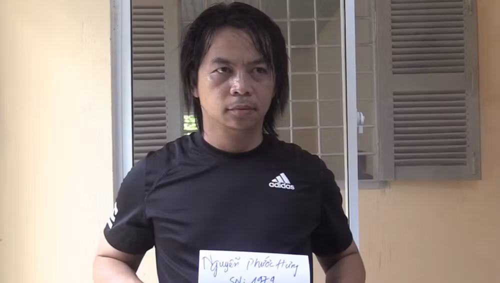 Đối tượng Nguyễn Phước Hưng bị tạm giữ.