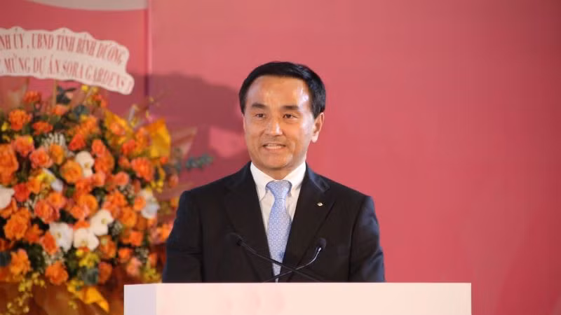 Ông Muraoka Tsugumasa, Thống đốc tỉnh Yamaguchi phát biểu ý kiến.